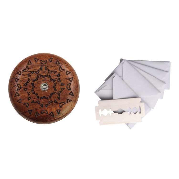 Bread Baguette Round Knife Wooden Double-Sided Bread Trimming Knife With 5 Blades