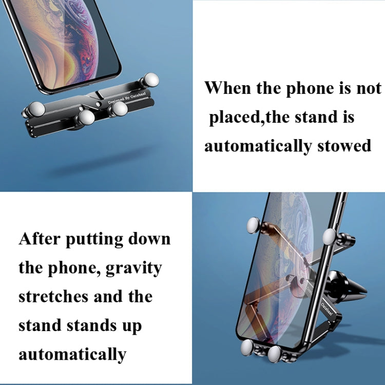 Oatsbasf 02750 Gravity Car Mobile Phone Holder In-car Navigation Buckle Bracket Air Outlet Bracket