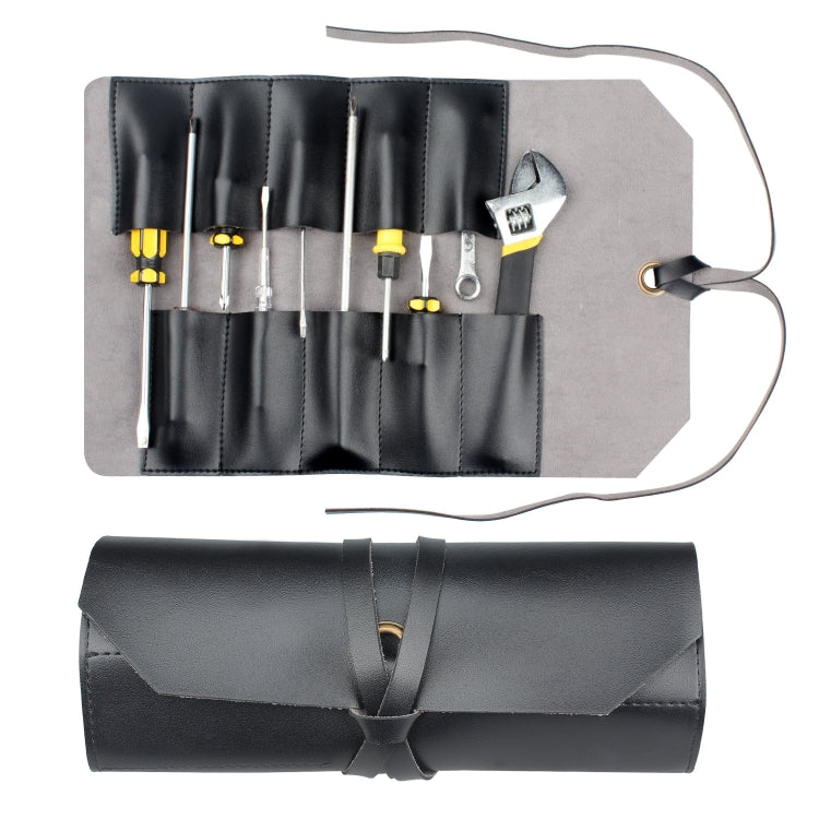 CL97 Multi-Function Toolkit Bundled Leather Tool Bag Double Thickened Two-Purpose Wrench Bag
