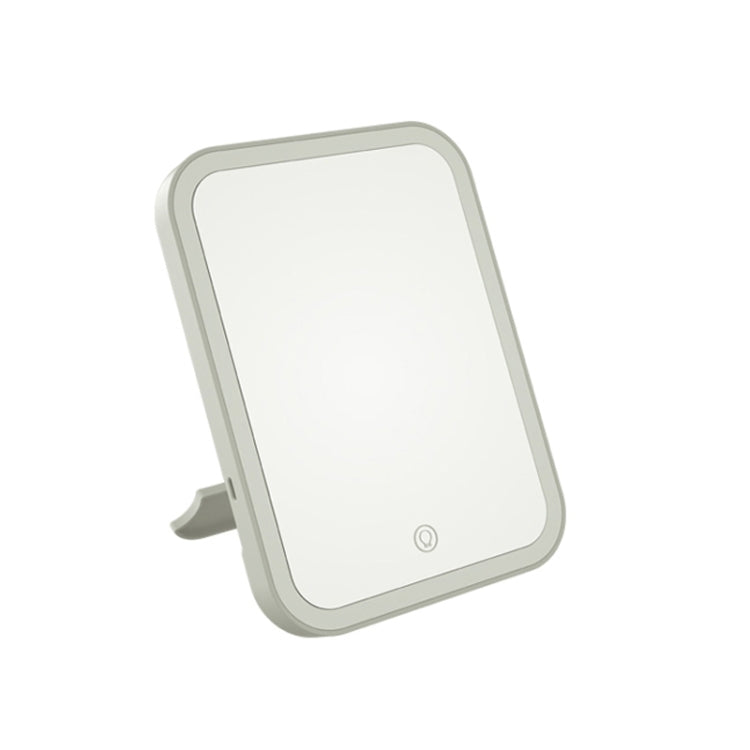 2 PCS LED Makeup Mirror With Lamp Fill Light Dormitory Desktop Dressing Mirror Female Folding Portable Small Mirror,Style: