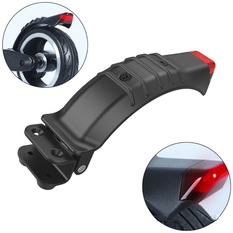 For 5 inch / 5.5 inch / 6.5 inch Electric Scooter Carbon Fiber Aluminum Alloy Rear Fender with LED Tail Light