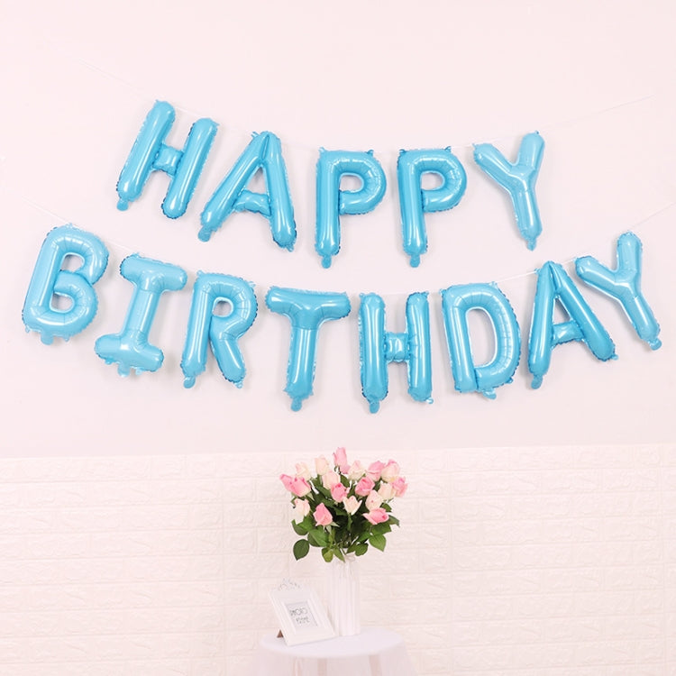 2 PCS 16 Inch Happy Birthday Letter Aluminum Film Balloon Birthday Party Decoration Specification：