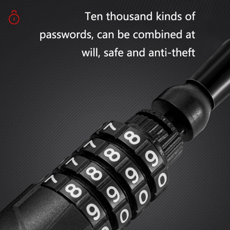 WEST BIKING YP0705063 Bicycle Lock Motorcycle Helmet Lock Anti-Theft Password Cable Lock