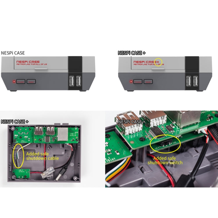Retroflag NESPi Case+ Game Console Box With LED Indicator For Raspberry Pi