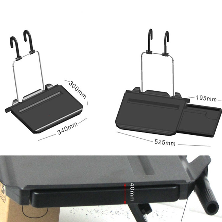 Car With Drawer Steering Wheel Card Table Computer Rack Chair Back Bracket Storage Table Dinner Plate