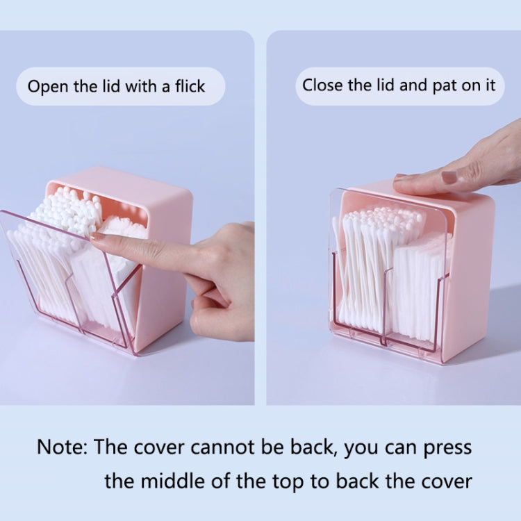 HZ006 Desktop Transparent Double-Layer Cotton Swabs And Dustproof Storage Box With Lid