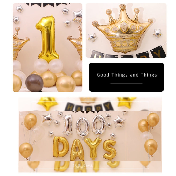 Black Gold Birthday Party Balloon Pull Flag Set