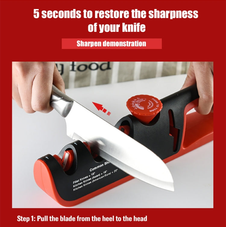 4- In-1 Adjustable Manual Knife Sharpener Multifunctional Knife Sharpener