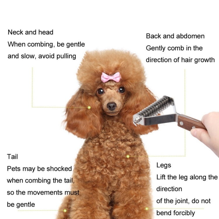 Walnut Pet Stainless Steel Cleaning And Grooming Comb