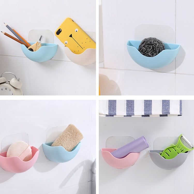 5 PCS Plastic Drain Soap Box Bathroom Wall-mounted Soap Storage Box