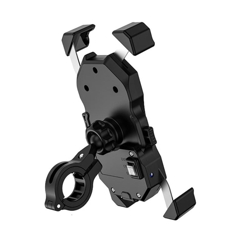 Kewig Motorcycle Outdoor Riding Four-Claw Fixed Mobile Phone Bracket QC3.0 Fast Charging Waterproof Holder