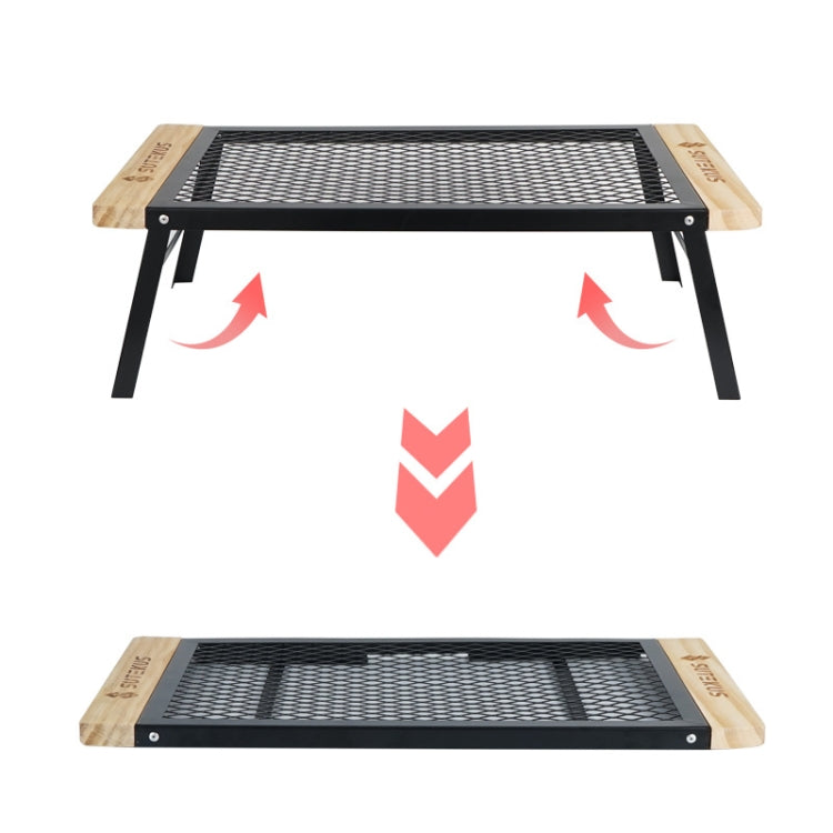 CLS Outdoor Folding Mesh Table Camping Iron Folding Table Portable Barbecue Rack Car Camping Rack