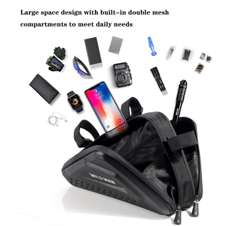 WILD MAN ES19 Bicycle EVA Hard Shell Triangle Bag Mountain Bike Front Beam Bag