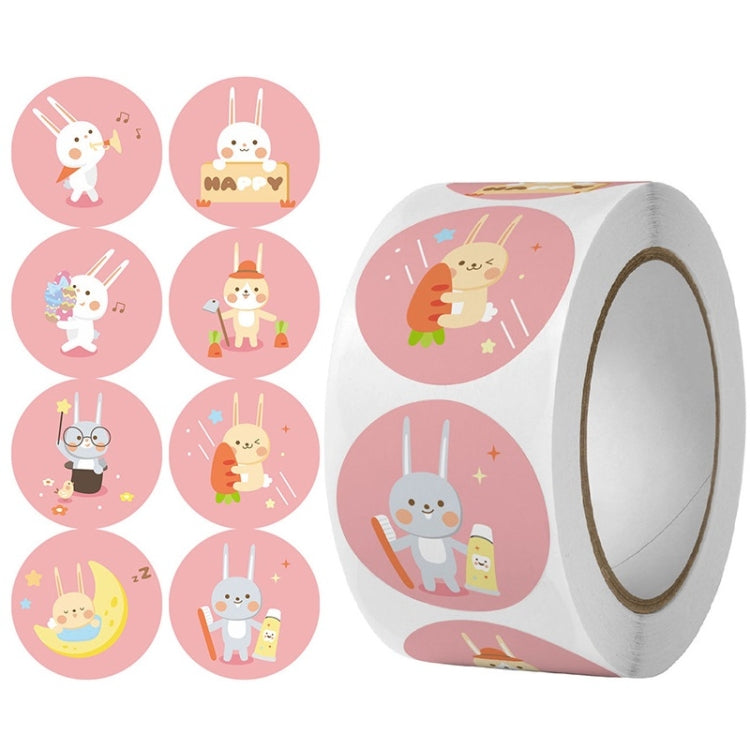 10 PCS Round Cartoon Animal Stickers Cute Hand-Made Sealing Stickers
