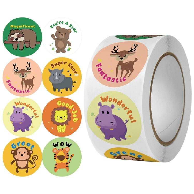 2 PCS Kindergarten Children Cartoon Animal Stickers Gift Packaging Bag Sealing Stickers