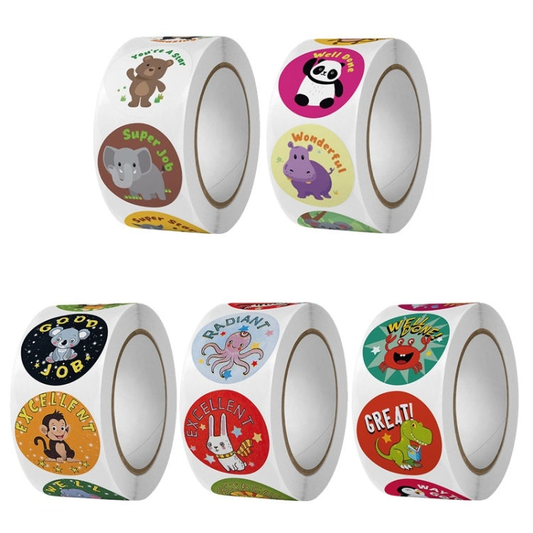 2 PCS Kindergarten Children Cartoon Animal Stickers Gift Packaging Bag Sealing Stickers