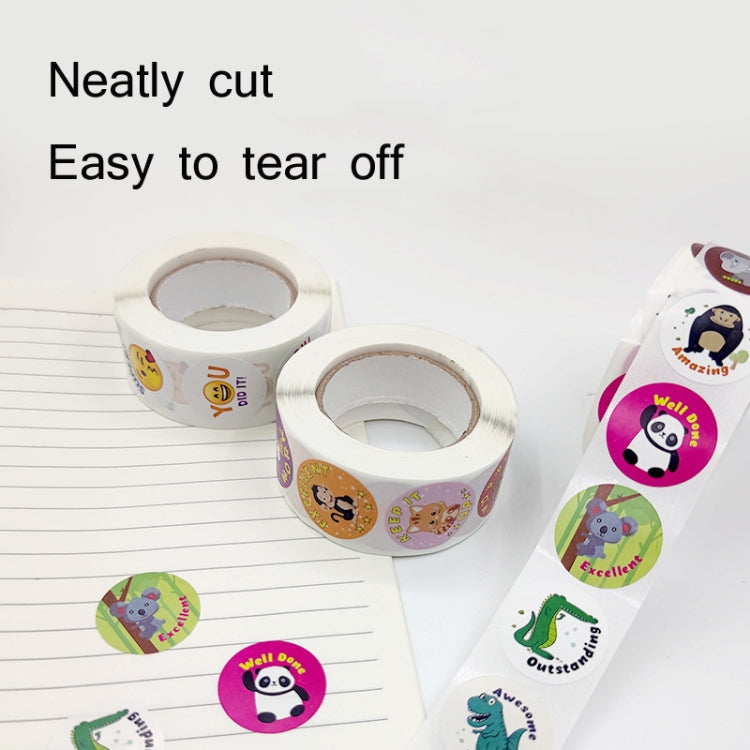 2 PCS Kindergarten Children Cartoon Animal Stickers Gift Packaging Bag Sealing Stickers