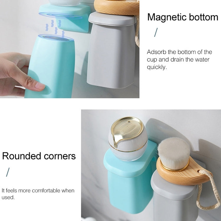 Magnetic Suction Mouthwash Cup Wall-mounted Toothbrush Rack Simple Home Couple Set Dental Cylinder