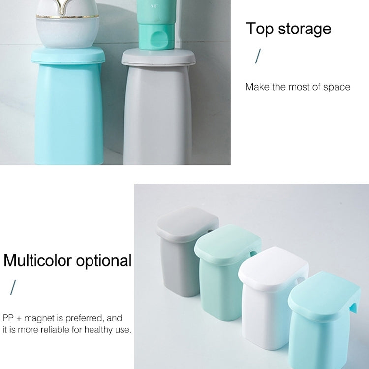 Magnetic Suction Mouthwash Cup Wall-mounted Toothbrush Rack Simple Home Couple Set Dental Cylinder