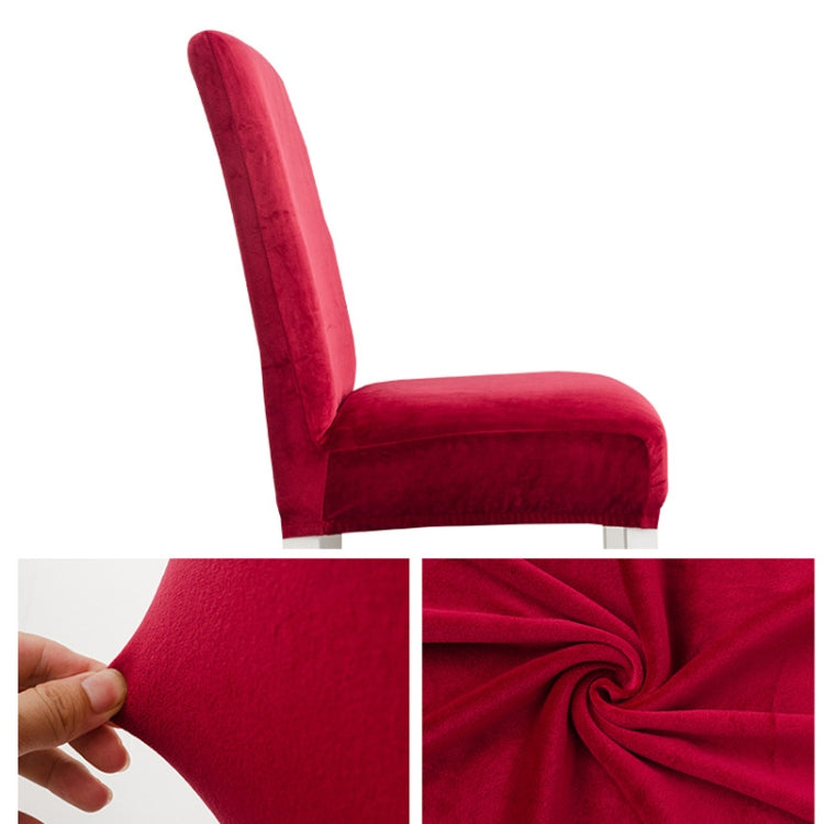 Simple Soft High Elastic Thickening Velvet Semi-Interior Chair Cover Hotel Chair Cover