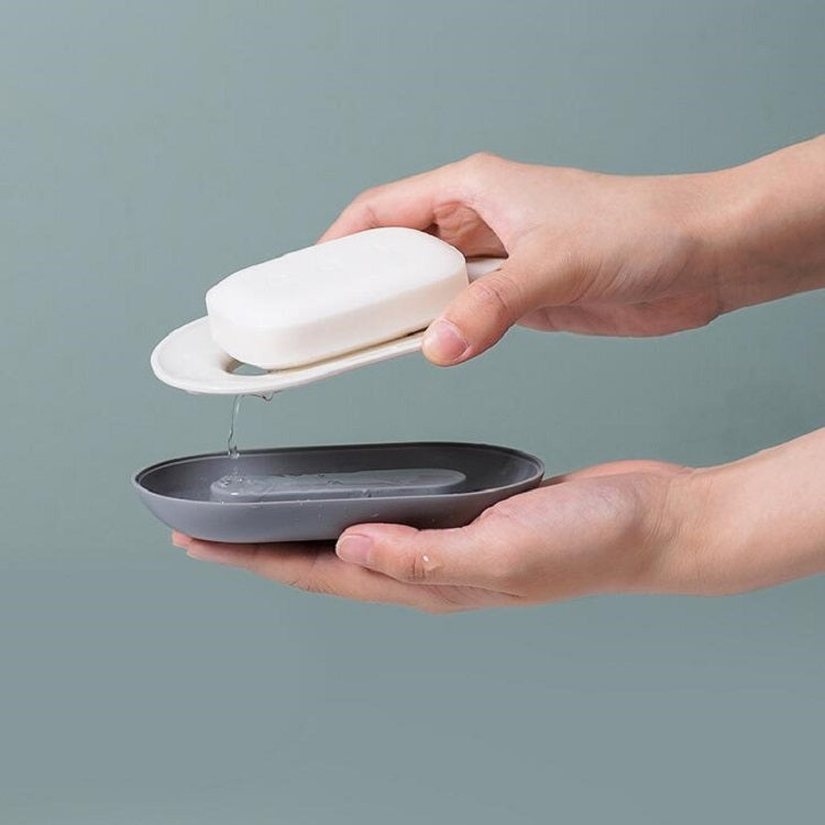 2 PCS/Set Double-layer Household Drain Soap Box Bathroom Creative Portable Soap Holder