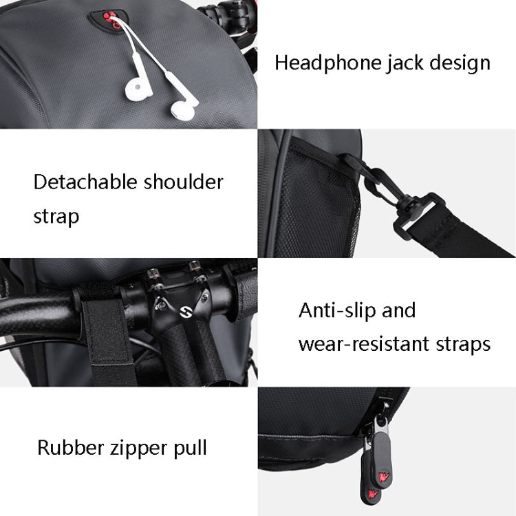 Rhinowalk TF920 Bicycle Handlebar Bag Multi-Function Big Capacity Bicycle Front Bag