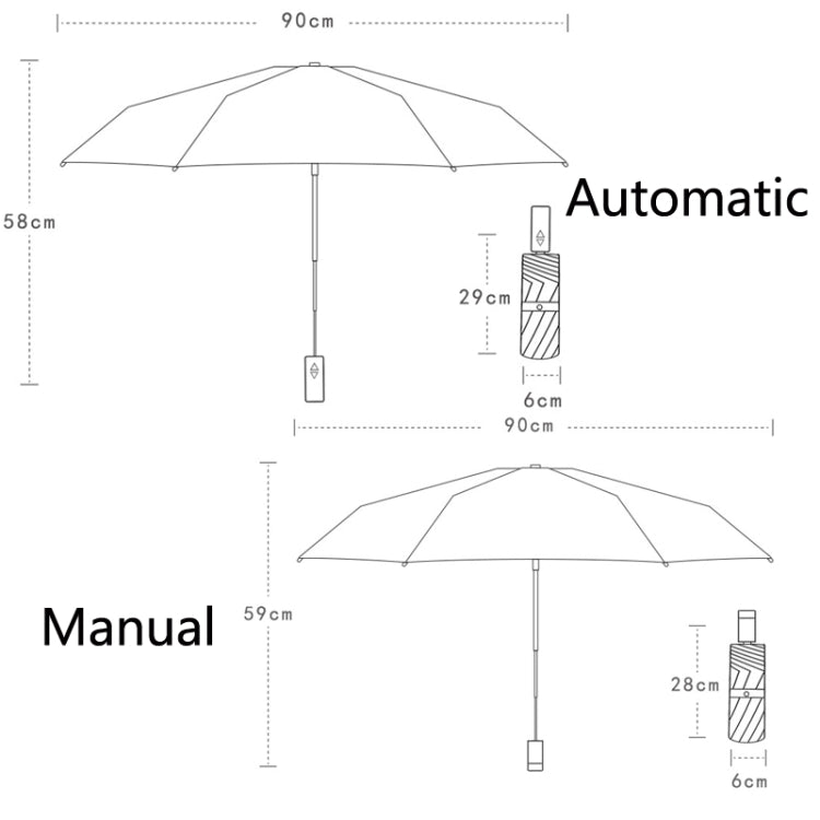 Illustrator Tri-Folding Umbrella Titanium Silver Glue Anti-Ultraviolet Folding Umbrella