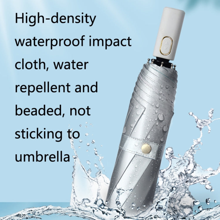 Illustrator Tri-Folding Umbrella Titanium Silver Glue Anti-Ultraviolet Folding Umbrella
