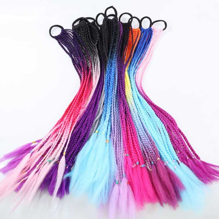 FQXBMW Colorful Braid Hair Band Wigs Corn Silk Colorful Dreadlocks Ponytail, Color: 1