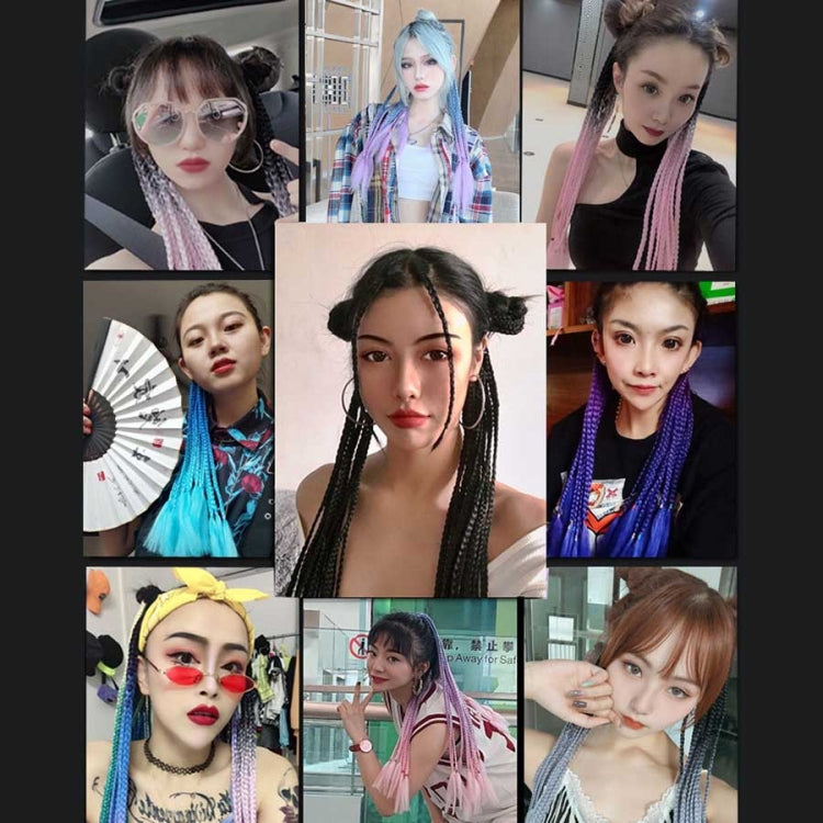 FQXBMW Colorful Braid Hair Band Wigs Corn Silk Colorful Dreadlocks Ponytail, Color: 1