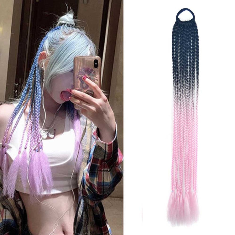 FQXBMW Colorful Braid Hair Band Wigs Corn Silk Colorful Dreadlocks Ponytail, Color: 1