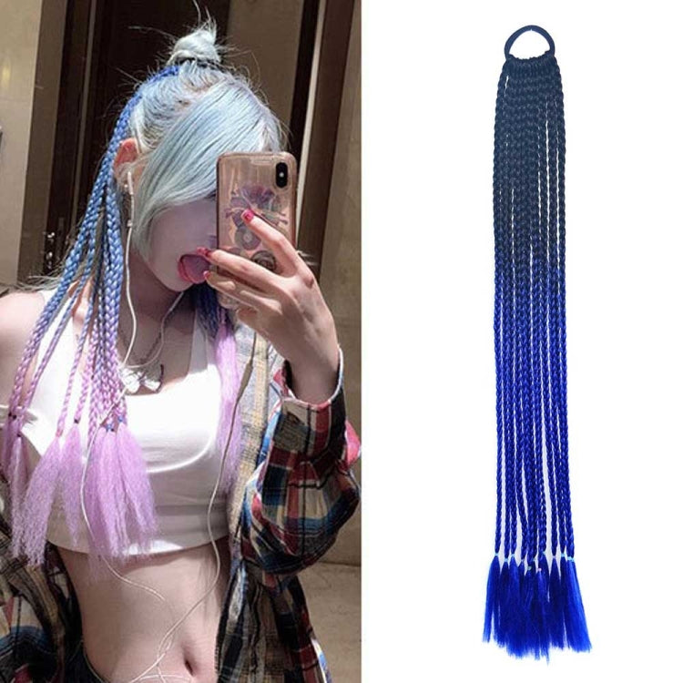 FQXBMW Colorful Braid Hair Band Wigs Corn Silk Colorful Dreadlocks Ponytail, Color: 1