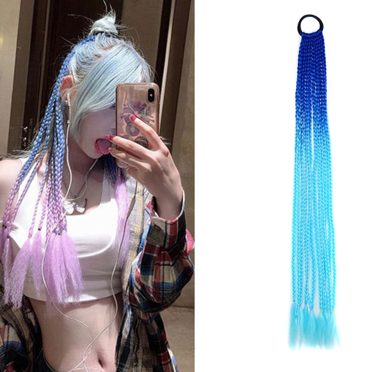 FQXBMW Colorful Braid Hair Band Wigs Corn Silk Colorful Dreadlocks Ponytail, Color: 1