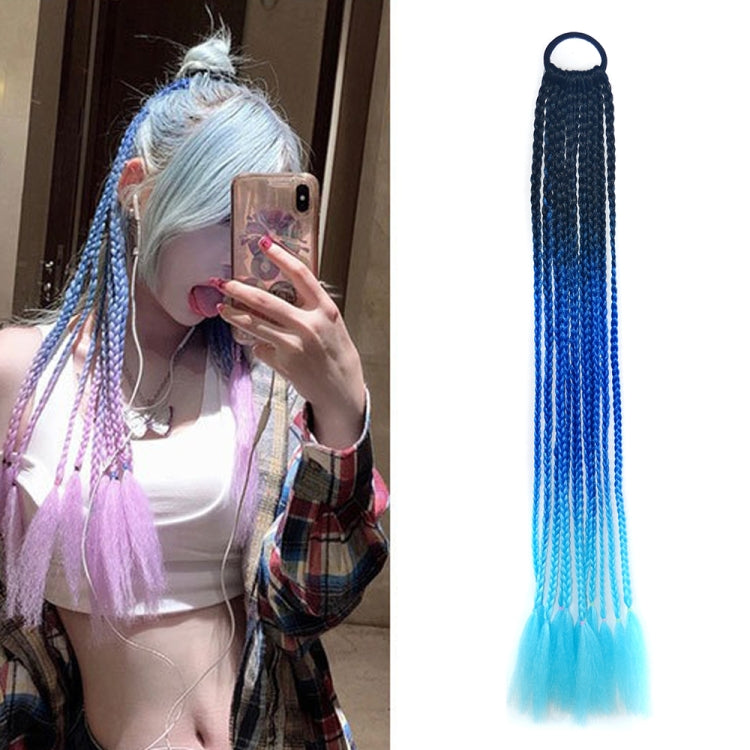 FQXBMW Colorful Braid Hair Band Wigs Corn Silk Colorful Dreadlocks Ponytail, Color: 1
