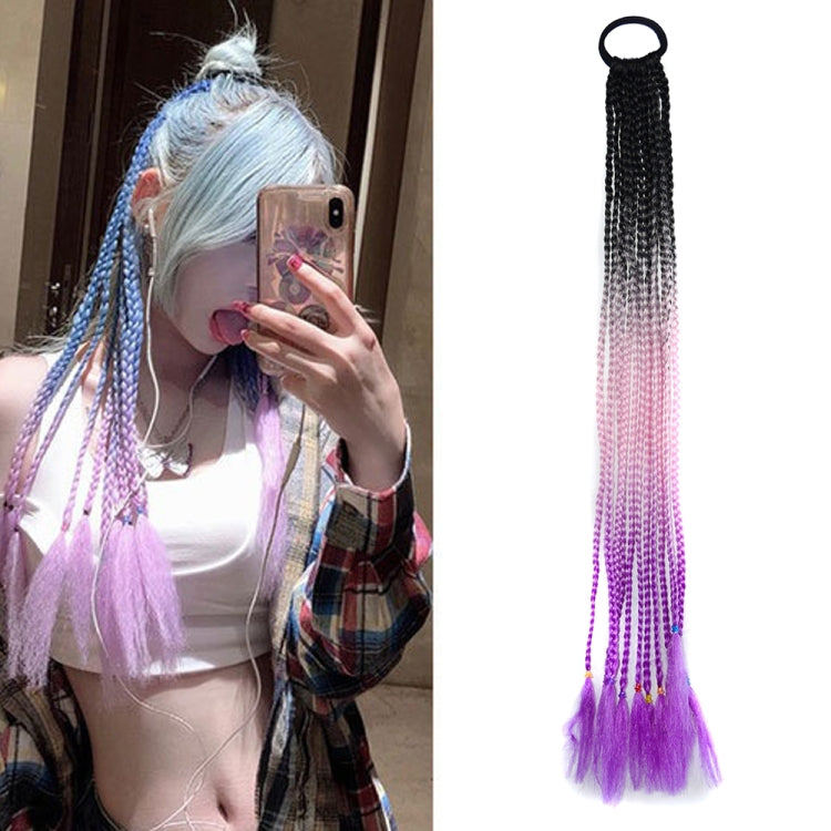 FQXBMW Colorful Braid Hair Band Wigs Corn Silk Colorful Dreadlocks Ponytail, Color: 1