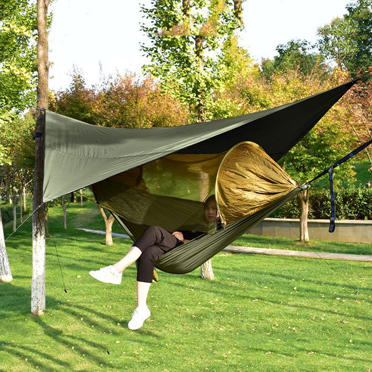Strut Mosquito Net Hammock Diamond Sunshade Set Outdoor Camping Automatic Quick-Open Anti-Mosquito Hammock Canopy Set