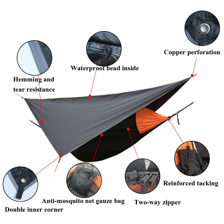 Strut Mosquito Net Hammock Diamond Sunshade Set Outdoor Camping Automatic Quick-Open Anti-Mosquito Hammock Canopy Set