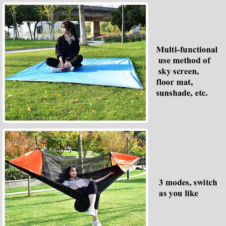 Strut Mosquito Net Hammock Diamond Sunshade Set Outdoor Camping Automatic Quick-Open Anti-Mosquito Hammock Canopy Set