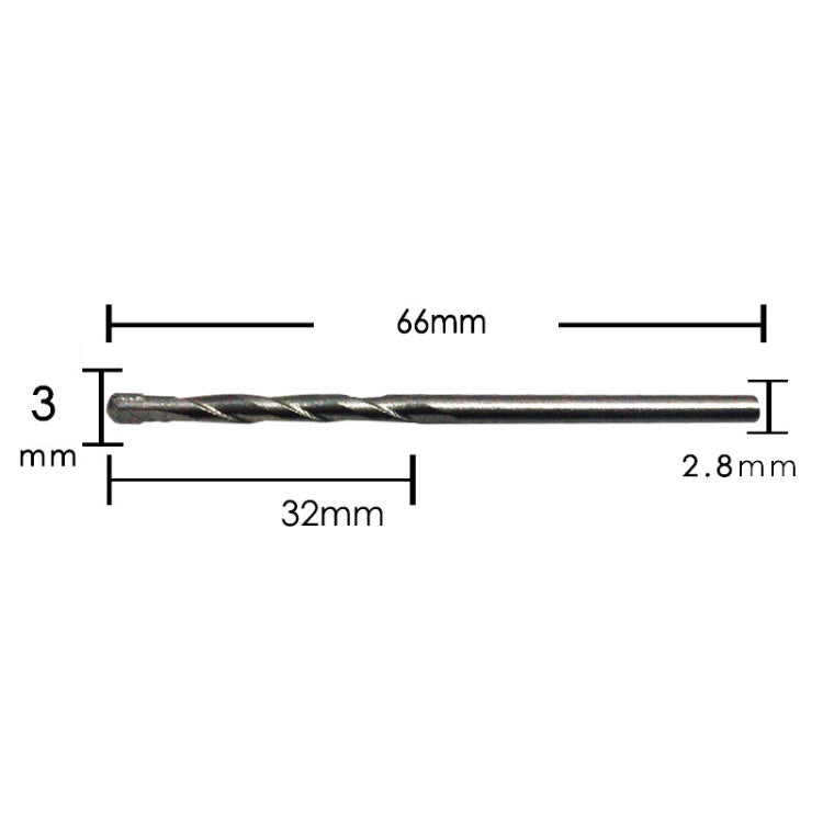 2pcs Hand Electric Drill Shock Drill Wall Mix Soil Cement Wall Construction Drill Bit, Model: 3x66mm Round Handle