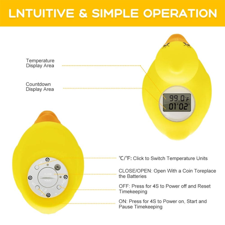 AF-023 Children Bath Thermometer Water Baby Bathing Yellow Duck Water Thermometer