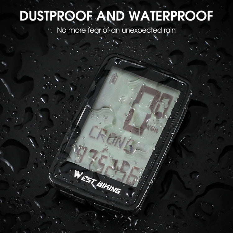WEST BIKING Mountain Road Bike Five Language Code Table USB Riding Wireless Code Table Speedometer