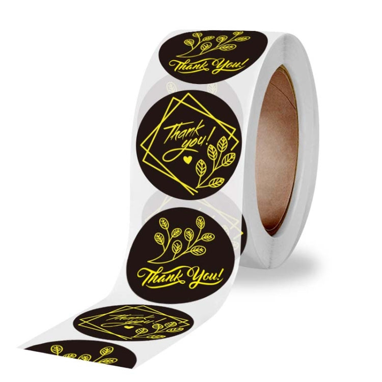 Thank You Hot Stamping Sticker Floral Wedding Gift Decoration Label