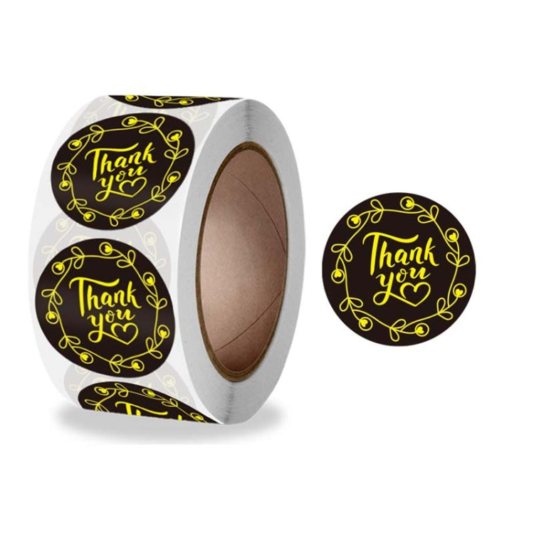 Thank You Hot Stamping Sticker Floral Wedding Gift Decoration Label