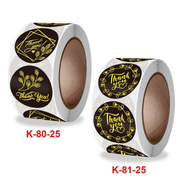 Thank You Hot Stamping Sticker Floral Wedding Gift Decoration Label