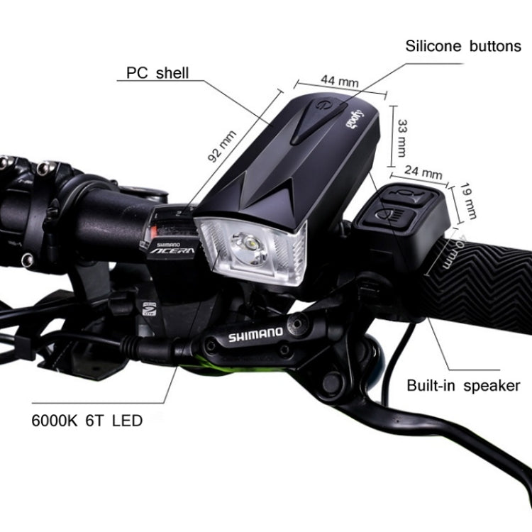 GOOFY DT-6105 Bicycle Horn Light Mountain Bike Front Light Warning Light Specification: