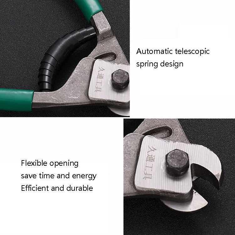 JTO Wire Rope Scissors Mini Discharging Clamps Plastic Handle Steel Wire Cutter