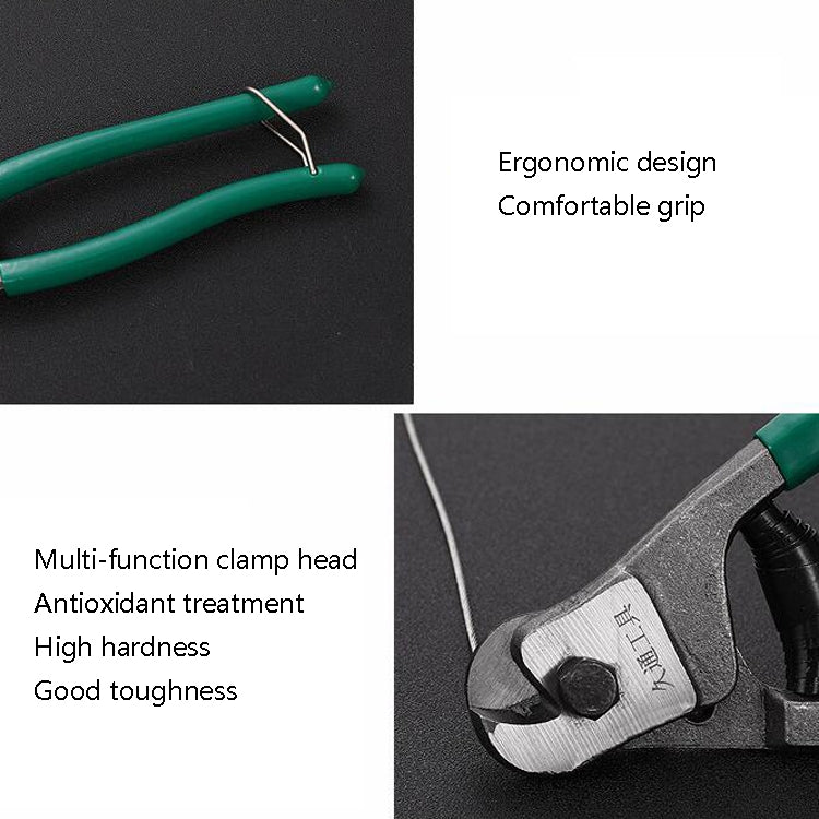 JTO Wire Rope Scissors Mini Discharging Clamps Plastic Handle Steel Wire Cutter
