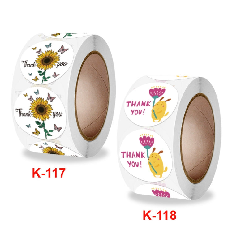 2 Rolls Animal Decoration Envelope Sealing Sticker Thank You  Label