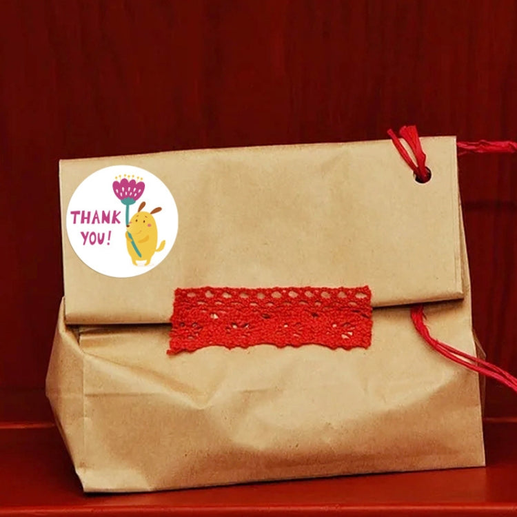 2 Rolls Animal Decoration Envelope Sealing Sticker Thank You  Label