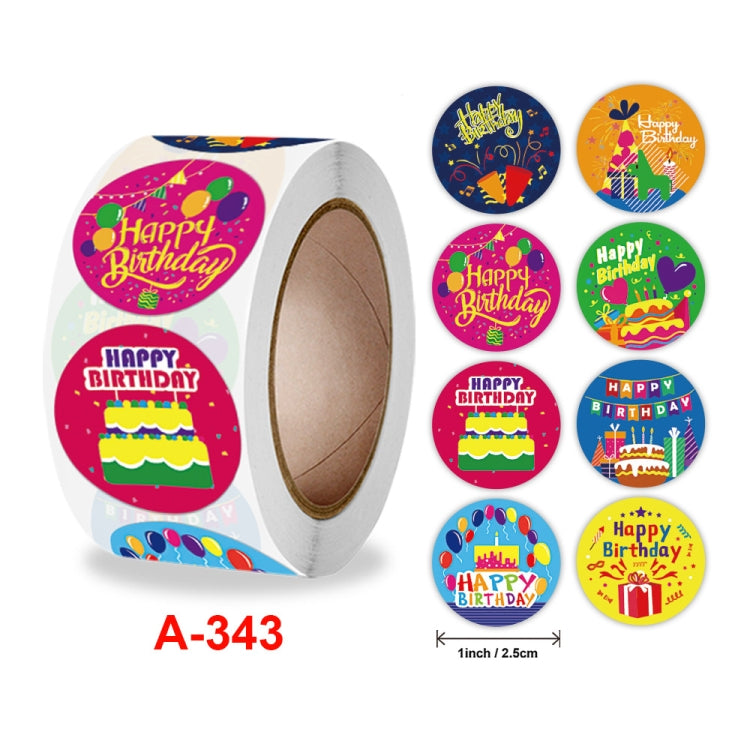 2 Rolls Birthday Sticker Gift Decoration Sealing Sticker